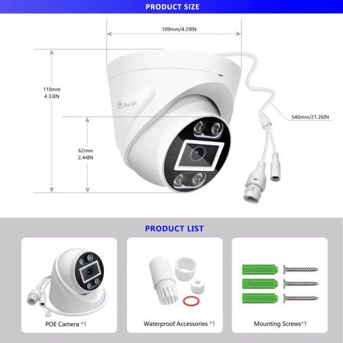 Eyes.sys 8MP/4MP POE Security IP Camera Outdoor-22176 - Image 6